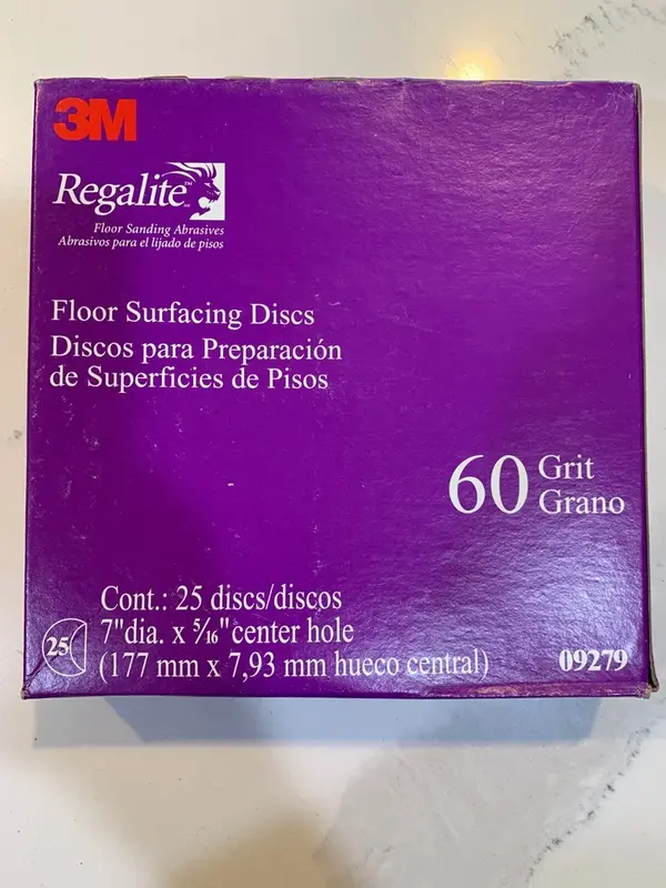 3M-Regalite 7'x5/16 Paper Edger Disc Grit 60 25 per box 09279