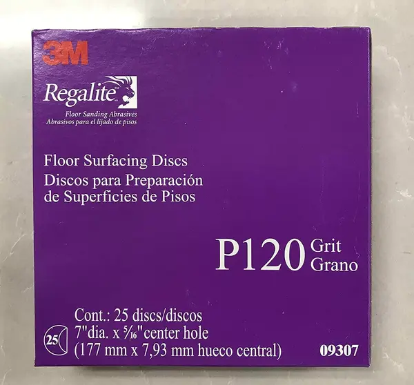 3M Regalite 7'x5/16 Paper Edger Disc Grit 120 25 per box 09307