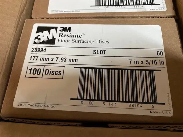 3M-Resinite 7'x5/16 Paper Edger Disc Grit 60 100 per box 20994