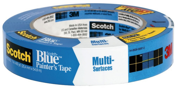 3M 2090 1' X 60' Blue Masking Tape 2090-24AP 36 count box