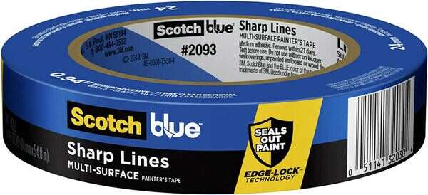 3M 2093 24mm X 60 Edge lock Blue Masking Tape 24 rolls per case 2093-24EC