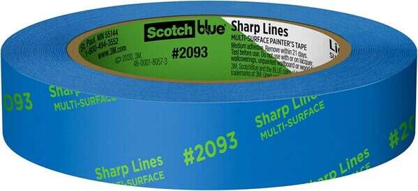 3M 2093 24mm X 60 Edge lock Blue Masking Tape 24 rolls per case 2093-24EC