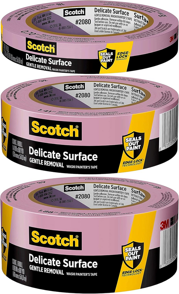 3M-2080 1 1/2' X 60' Purple safe release Masking Tape