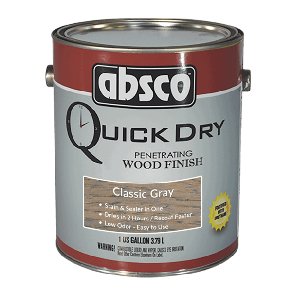ABSOLUTE COATINGS Absco-Classic Grey Classic Wood Stain 1 Quart 30724