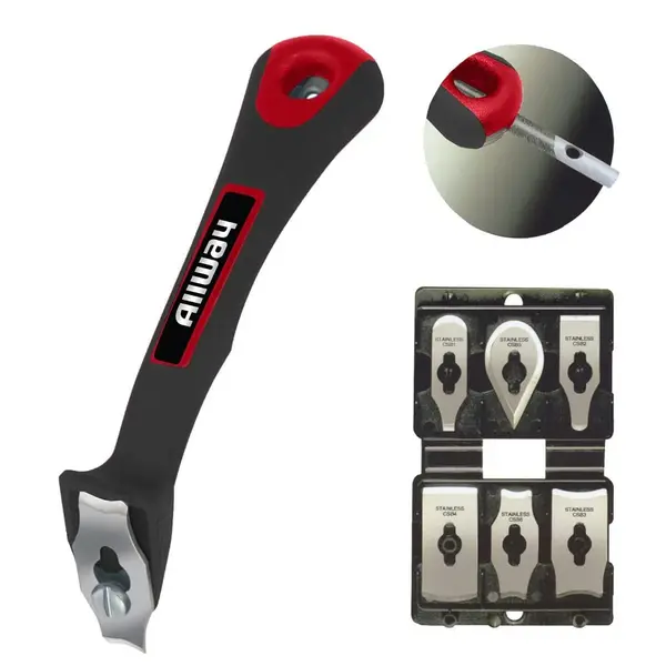Allway Soft Grip Contour Scraper Set with 6 Blades - CS6