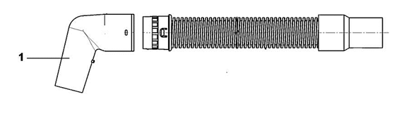 American Sanders CAV 2.2 vac hose 90 degree unit 1471237510