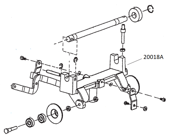 American Sanders Floorcrafter Top Roller Tension Carriage 20018A