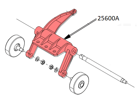 American Sanders American 12 truck frame / lever reach frame 25600A