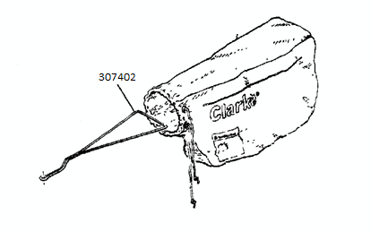 American Sanders Clarke 7R dust bag support rod 307402