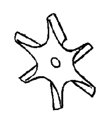 American Sanders Clarke Baldor motor plastic fan. Note goes on a splined rotor only 40546A