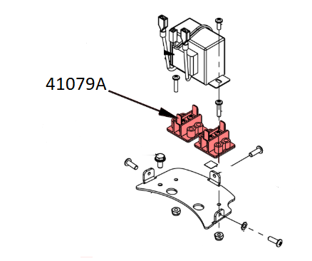 American Sanders SE7 CE7 1/4" terminal block 41079A