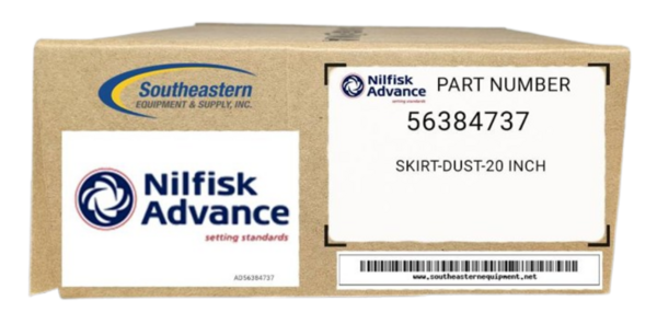 American Sanders Nilfisk 20" dust skirt w port