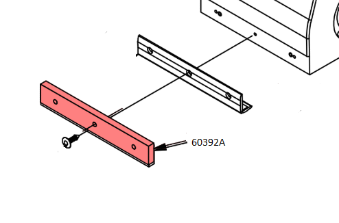 American Sanders Floorcrafter front felt bumper #46 60392A