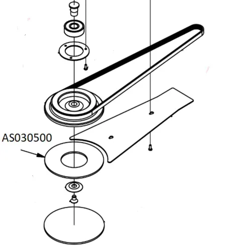 American Sanders EZ-E PAD, HOOK, 5", W/ ADHESIVE AS030500