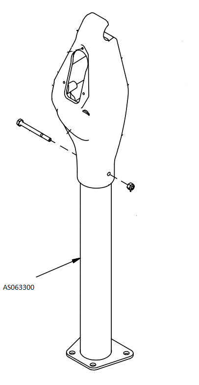 American Sanders Legend STEM, HANDLE, FIXED, WELDMENT, AS063300