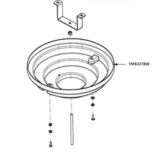 American Sanders AVAC 12-P black plastic support predrilled, doesn't come w/screws or U-shaped pc