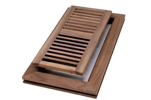 AMERICAN WALNUT WV-Unfinished American Walnut 4 x 10 Wood Vent Flush Mount