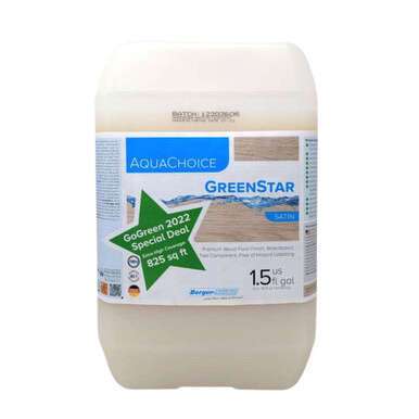 BERGER SEIDLE BS-Aqua Choice GreenStar Satin, KANGAROO SET, 1.5Gal COMBIPACK Includes Hardener - FINI-10115