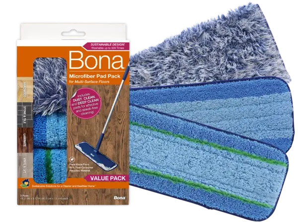 Bona Hardwood Microfiber Cleaning Pad 3-Pack NEW AX0003496