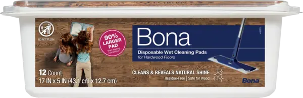 Bona Disposable Wet Cleaning Pads, 12 Pack NEW AX0003506
