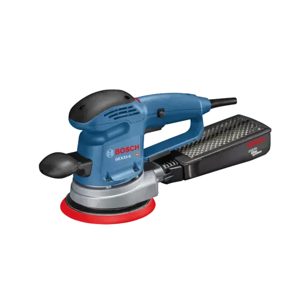 BOSCH GEX33-6N 3.3 Amp 6-Inch Hook-and-Loop Random-Orbit Variable-Speed Sander/Polisher with Dus...