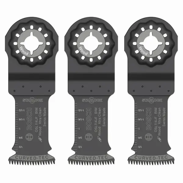 BOSCH OSL114JF-3 Starlock Bi-Metal Extra Clean Plunge Cut Blade (3 Pack), 1-1/4'
