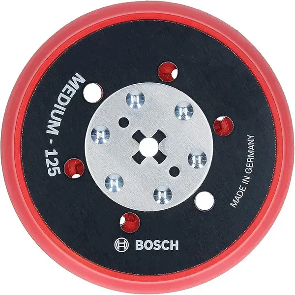 BOSCH RSM5045 5" Multi Hole Medium Red Hook & Loop Backing Pad GEX33-5N