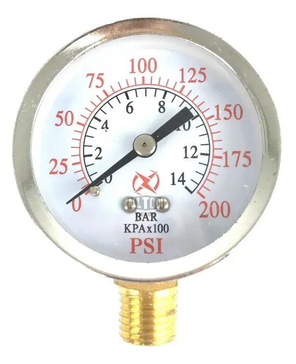 COMPRESSOR 1.5" 0-200 PSI 1/4" PRESSURE GAUGE