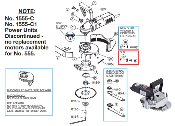 CRAIN Old Guide Washer & fastner