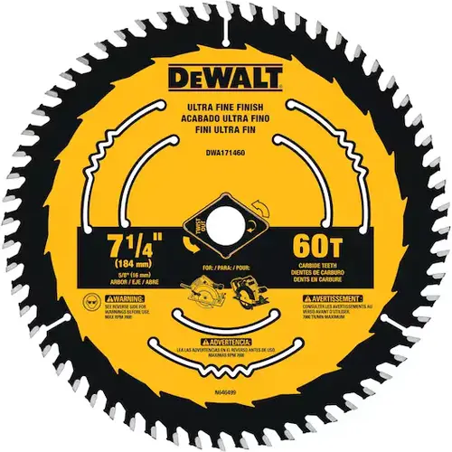 DEWALT DW3196 7 1/4 x 60T Precision Finishing Saw Blade DWA171460 SOLD 1 EACH