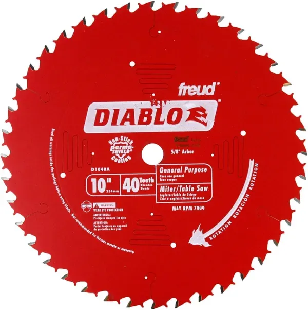 DIABLO 10 X 40 General Purpose Saw Blade with 5/8' Arbor D1040A