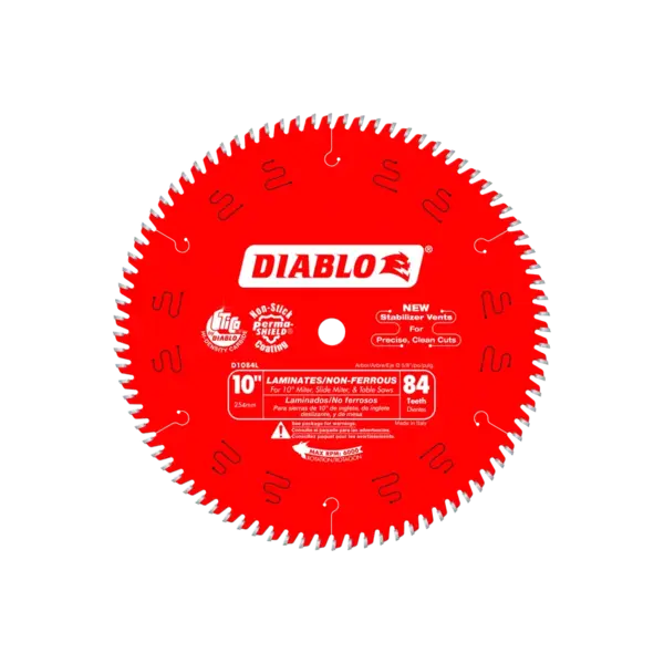 DIABLO 10 X 84 Laminate/Non-Ferrous Metal Cutting Saw Blade with 5/8' Arbor D1084L