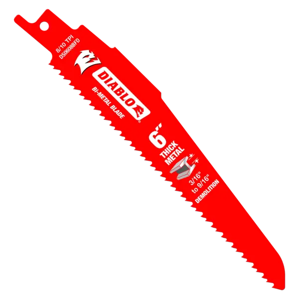 DIABLO DS0608BFD 6' 8/10 TPI STEEL DEMON Reciprocating Metal Demolition Metal - 1 Pack