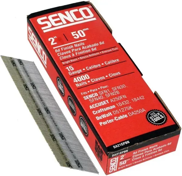 FINISH NAILS Senco 15 GA Angled Finish Nails 2', 4000 CT