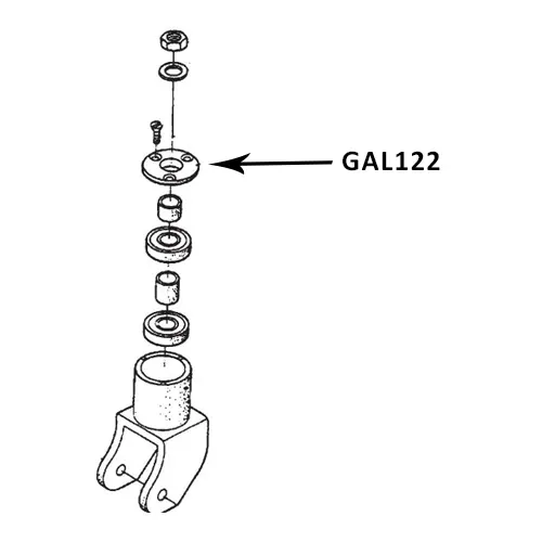 GALAXY rear yoke bearing 3 hole cover retains bearing and shaft in 129
