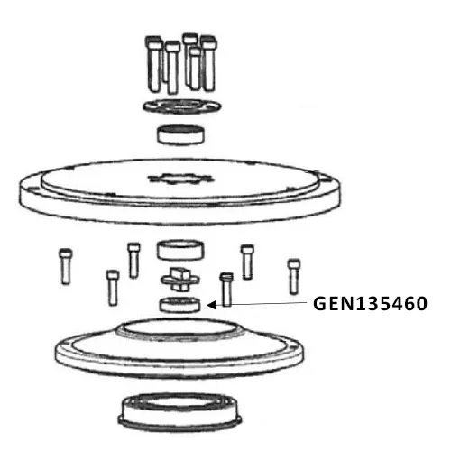 GENERAL coupler retaining shaft goes around coupler