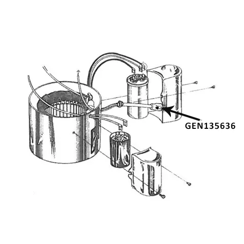 GENERAL motor lead 1/4" diameter old #EA5583 201247 If old lead is 1/2" diameter large cord