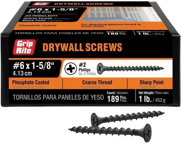GRIPRITE Grip Rite 1 5/8" Dry Wall Screw 1LB