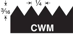 GU- Plastic Trowel V-Notch 3/16 x 1/4