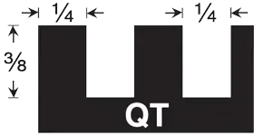 GU- Plastic Trowel Square-Notch 3/8 x 1/4 x 1/4