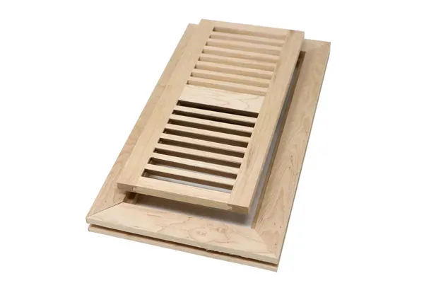 MAPLE WV-Unfinished Maple Wood Vent 4 x 10 Flush Mount