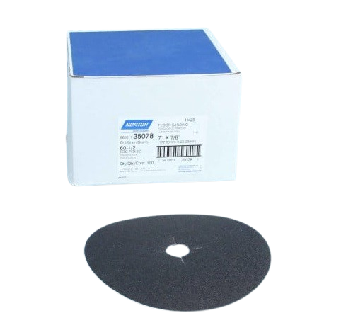 Norton NO-Durite 7'x7/8' Paper Edger Disc Grit 80 100 per box 35077