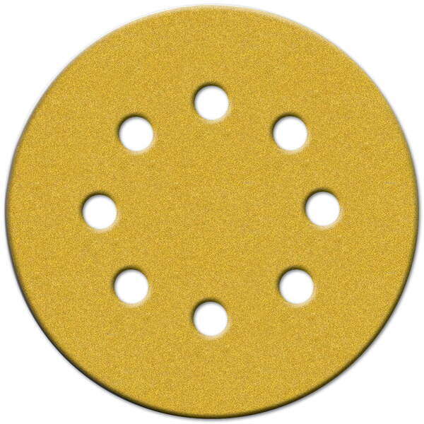 Norton NO-Hook & Sand Yellow 5" x 8-Hole 60 Grit  49224