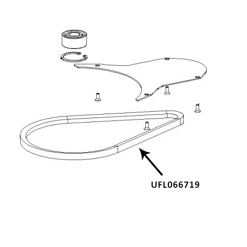 Pallmann Gecko drive belt 066719 V-Belt X10 x 612 mm 66719