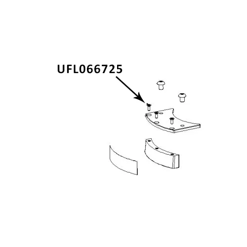 Pallmann Gecko front nose slide bar countersunk screw m3 x 8 066725