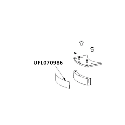 Pallmann Gecko front nose velcro tap for glider 070986