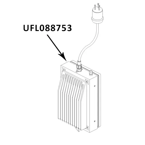 Pallmann Spider Larce complete electrical board assembly with power cord and switch wire 088753