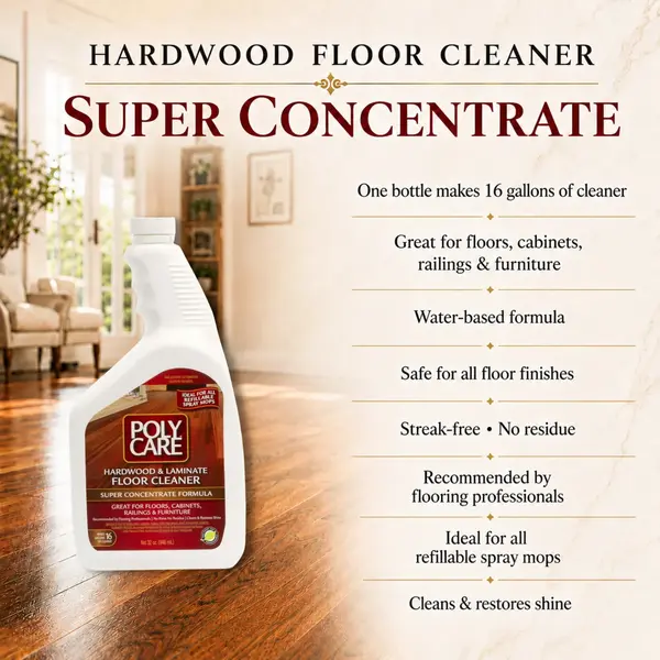 PolyCare Hardwood Floor Super Concentrate Cleaner - 32 Fl Oz