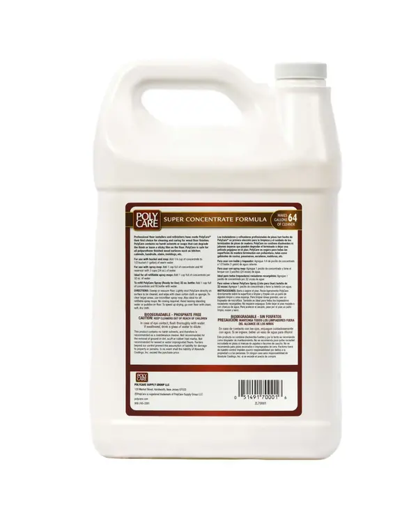PolyCare Super Concentrate Hardwood Floor Cleaner (FRESH SCENT) - 128 Fl Oz