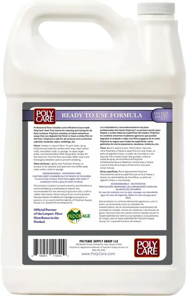 PolyCare Multi-Surface Floor Cleaner Refill (LAVENDER) - 128 fl oz